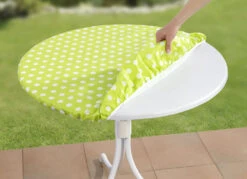 Abwaschbare Spann-Tischdecke -Qualitätshausladen abwaschbare spann tischdecke farbe gruen groesse 150 1