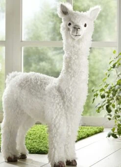 Alpakas Mit Flauschigem Kunstfell -Qualitätshausladen alpakas mit flauschigem kunstfell farbe weiss 2