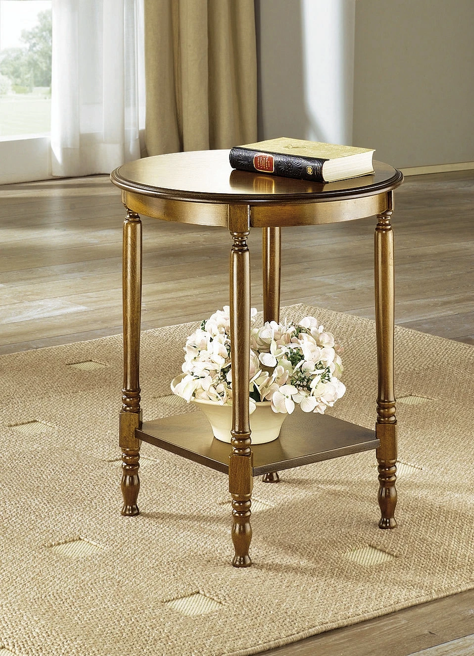 Beistelltisch Mit Gedrechselten Beinen 4 Beistelltisch Mit Gedrechselten Beinen – Bild 2