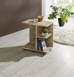 Beistellwagen Auf Rollen -Qualitätshausladen beistellwagen auf rollen farbe eiche sonoma 1