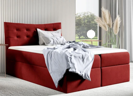 Boxspringbett Mit 2 Bettkästen Und Topper