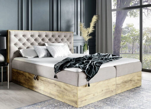 Boxspringbett Mit Bettkasten Und Topper