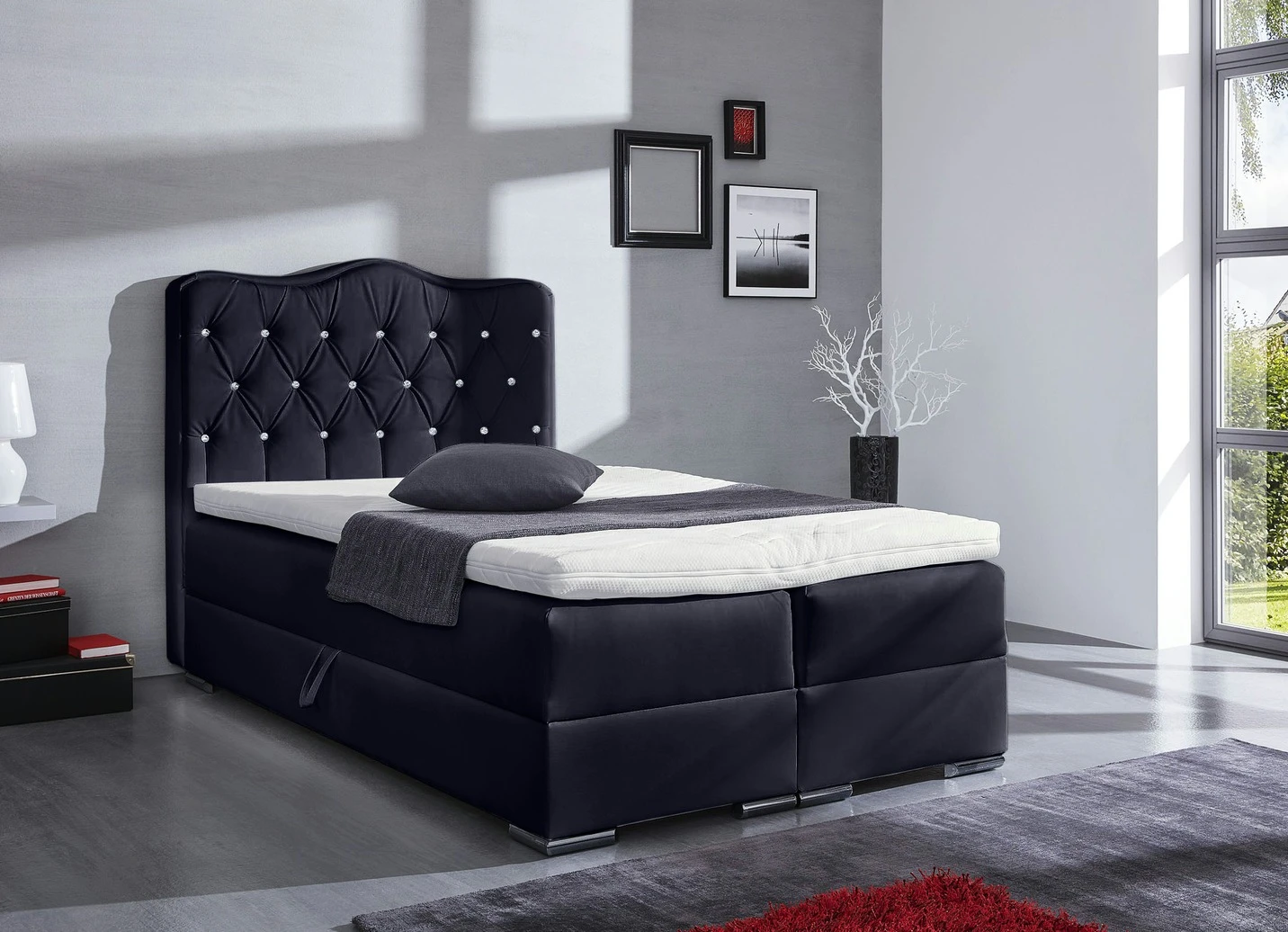Boxspringbett Mit Edlem Kunstlederbezug 7 Boxspringbett Mit Edlem Kunstlederbezug – Bild 5