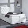 Boxspringbett Mit Edlem Kunstlederbezug -Qualitätshausladen boxspringbett mit edlem kunstlederbezug farbe weiss