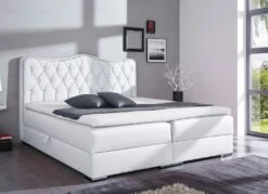 Boxspringbett Mit Edlem Kunstlederbezug 18 Boxspringbett Mit Edlem Kunstlederbezug -Qualitätshausladen boxspringbett mit edlem kunstlederbezug farbe weiss 2