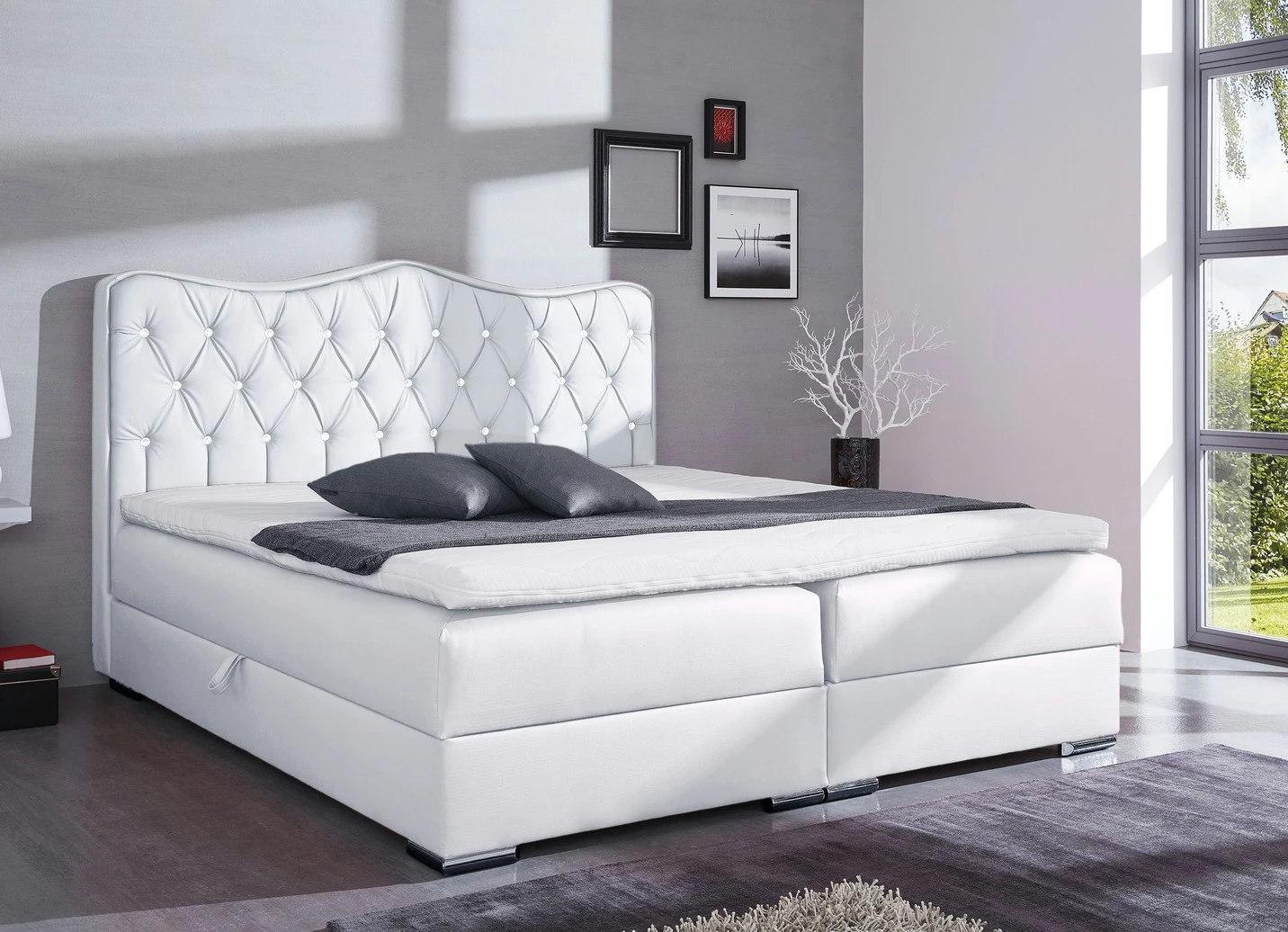 Boxspringbett Mit Edlem Kunstlederbezug 9 Boxspringbett Mit Edlem Kunstlederbezug – Bild 7