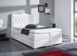 Boxspringbett Mit Edlem Kunstlederbezug