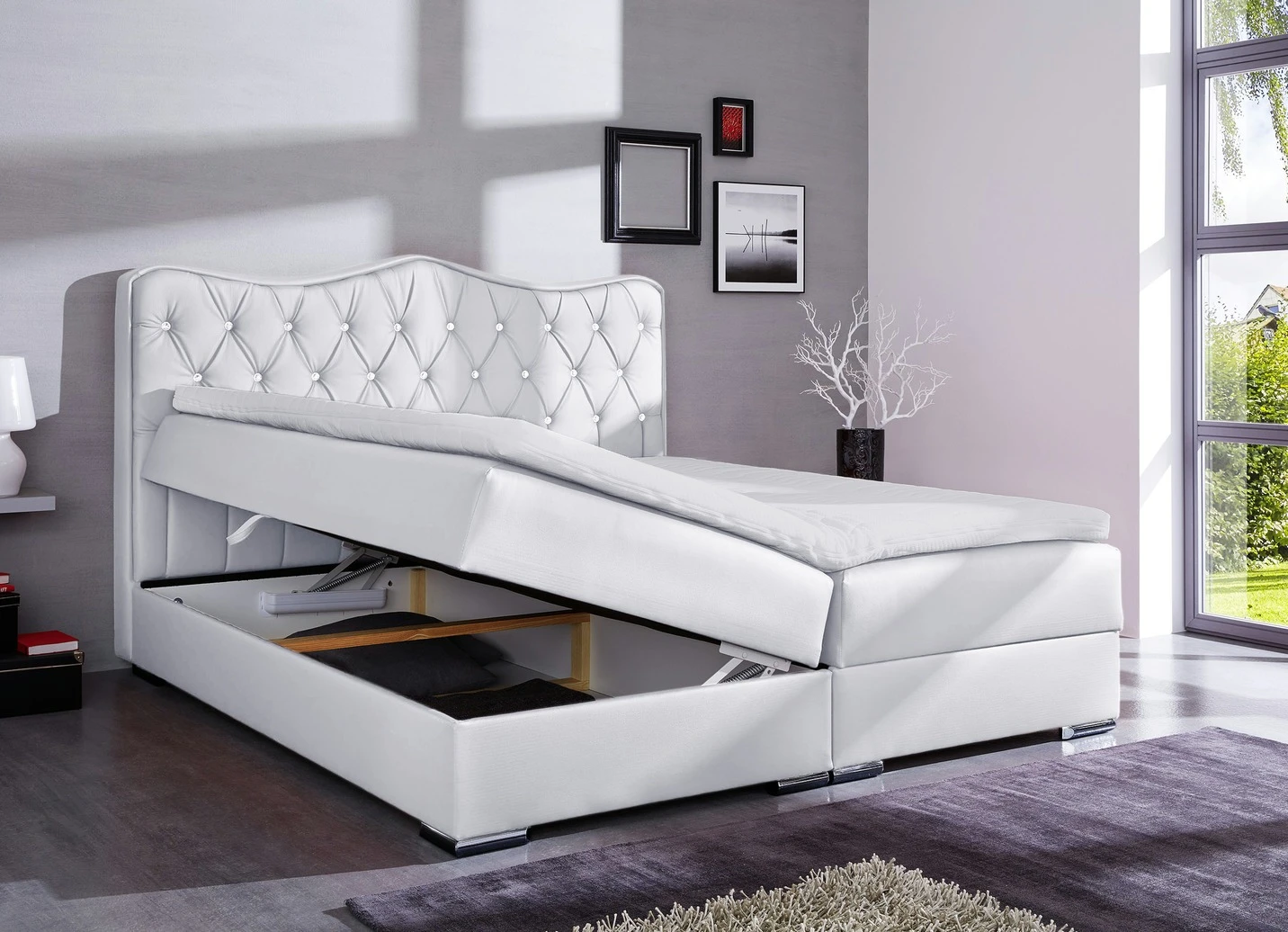 Boxspringbett Mit Edlem Kunstlederbezug 10 Boxspringbett Mit Edlem Kunstlederbezug – Bild 8