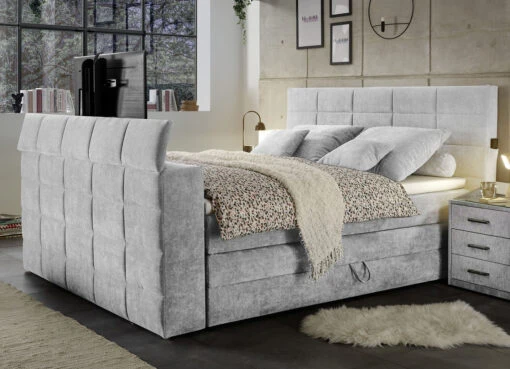 Boxspringbett Mit Elektrisch Versenkbarer TV-Halterung