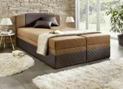 Boxspringbett Mit Kopfteilverstellung Und 2 Dekokissen 11 Boxspringbett Mit Kopfteilverstellung Und 2 Dekokissen -Qualitätshausladen boxspringbett mit kopfteilverstellung und 2 dekokissen farbe dunkelbraun hellbraun