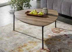 Couchtisch Im Loft-Design Mit Metallgestell -Qualitätshausladen couchtisch im loft design mit metallgestell farbe nussbaum