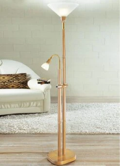 Deckenfluter Mit Leselampe -Qualitätshausladen deckenfluter mit leselampe farbe buche