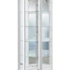 Eck-Vitrine Mit LED-Beleuchtung -Qualitätshausladen eck vitrine mit led beleuchtung farbe weiss