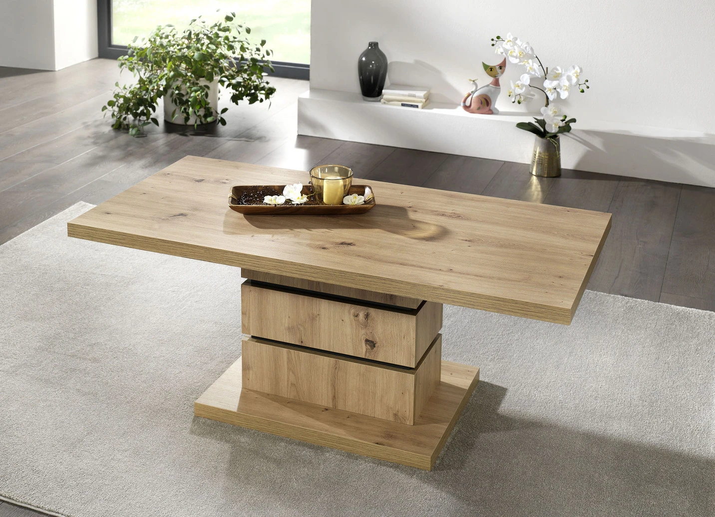 Eleganter Couchtisch Mit Marmor-Optik 3 Eleganter Couchtisch Mit Marmor-Optik