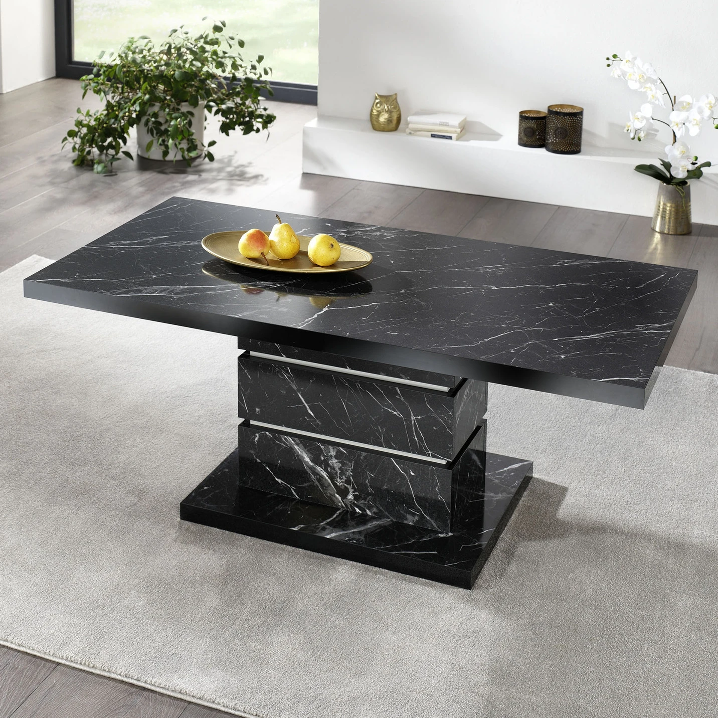 Eleganter Couchtisch Mit Marmor-Optik 5 Eleganter Couchtisch Mit Marmor-Optik – Bild 3