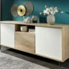 Elegantes Sideboard Mit Push-to-open-System 1 Elegantes Sideboard Mit Push-to-open-System -Qualitätshausladen elegantes sideboard mit push to open system farbe eiche weiss