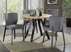 Esszimmermöbel Tulip Mit Textilbezug -Qualitätshausladen esszimmermoebel tulip mit textilbezug farbe grau schwarz 1