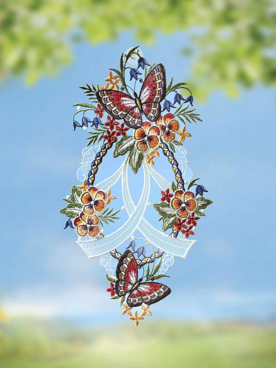 Fensterbild Schmetterling Aus Plauener Spitze 3 Fensterbild Schmetterling Aus Plauener Spitze