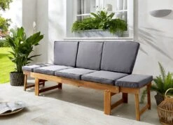 Funktionsbank Aus Akazienholz Inkl. Kissen -Qualitätshausladen funktionsbank aus akazienholz inkl kissen farbe bunt 2