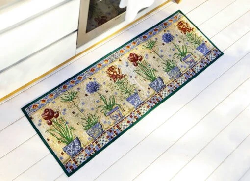 Fußmatte Mit Blumenmuster