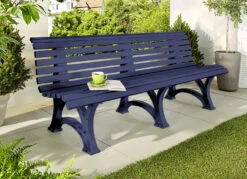 Gartenbank Aus Hochwertigem Kunststoff -Qualitätshausladen gartenbank aus hochwertigem kunststoff farbe blau 1