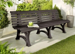 Gartenbank Aus Hochwertigem Kunststoff -Qualitätshausladen gartenbank aus hochwertigem kunststoff farbe braun 1