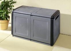 Gartenboxen Aus Robustem Polypropylen -Qualitätshausladen gartenboxen aus robustem polypropylen farbe grau 1