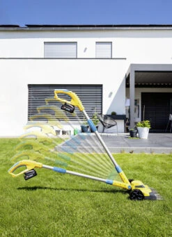 Gloria FineCut Akku-Einhandmäher -Qualitätshausladen gloria finecut akku einhandmaeher farbe gelb blau 5