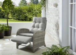 Großzügiger Komfort-Sessel Mit Passendem Sitzkissen -Qualitätshausladen grosszuegiger komfort sessel mit passendem sitzkissen farbe grau 1