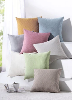 Hochwertige, Jacquard-gewebte Kissenbezüge -Qualitätshausladen hochwertige jacquard gewebte kissenbezuege farbe aqua groesse 105 3