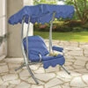 Hollywood-Schaukel Mit Gestell Aus Verzinktem Stahlrohr 1 Hollywood-Schaukel Mit Gestell Aus Verzinktem Stahlrohr -Qualitätshausladen hollywood schaukel mit gestell aus verzinktem stahlrohr farbe blau