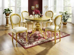 Italienische Stühle Mit Federkernpolsterung -Qualitätshausladen italienische stuehle mit federkernpolsterung farbe gold beige 2