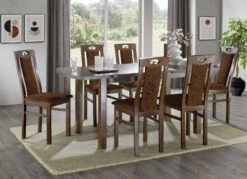 Klassische Esszimmermöbel Aus Buchenholz -Qualitätshausladen klassische esszimmermoebel aus buchenholz farbe nussbaum braun 1