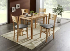 Kombistarke Stühle, Set 2er -Qualitätshausladen kombistarke stuehle set 2er farbe buche grau 2