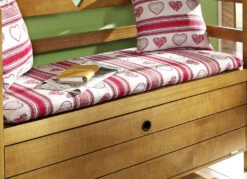 Komfortable Bankauflage Und 2-teiliges Kissen-Set -Qualitätshausladen komfortable bankauflage und 2 teiliges kissen set farbe rot 2