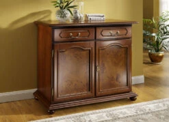 Kommode Mit Echtholzfurnier Und Wurzelholz In Den Türen -Qualitätshausladen kommode mit echtholzfurnier und wurzelholz in den tueren farbe nussbaum 2