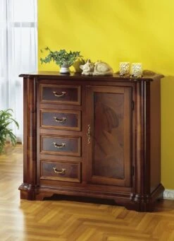 Kommodenserie Mit Echtem Wurzelholzfurnier -Qualitätshausladen kommodenserie mit echtem wurzelholzfurnier farbe nussbaum 2