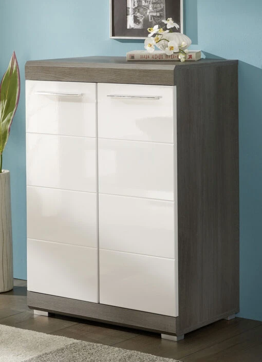 Kommodenserie Mit Profilierten MDF-Fronten In Weiß Hochglanz