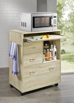 Küchenrollwagen Mit Ausziehbarer Arbeitsfläche