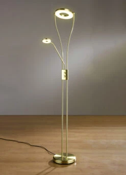 LED-Deckenfluter Mit Lesearm -Qualitätshausladen led deckenfluter mit lesearm farbe messing matt