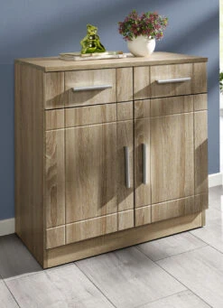 Moderne Kommode Mit Matten Tiefzieh-Fronten -Qualitätshausladen moderne kommode mit matten tiefzieh fronten farbe eiche sonoma 1