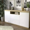 Modernes Sideboard Mit Push-to-open-System -Qualitätshausladen modernes sideboard mit push to open system farbe wotan eiche weiss