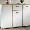 Modernes Und Kombistarkes Sideboard -Qualitätshausladen modernes und kombistarkes sideboard farbe weiss sonoma eiche hell