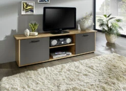 Möbelserie Mit Pflegeleichter Melaminharz-Beschichtung -Qualitätshausladen moebelserie mit pflegeleichter melaminharz beschichtung farbe wildeiche anthrazit 1