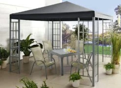 Pavillon In Verschiedenen Ausführungen -Qualitätshausladen pavillon in verschiedenen ausfuehrungen farbe anthrazit