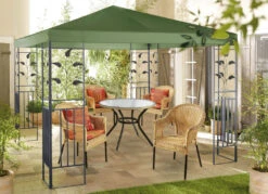 Pavillon Lukas Mit Pulverbeschichtetem Stahlgestell -Qualitätshausladen pavillon lukas mit pulverbeschichtetem stahlgestell farbe gruen 1