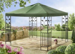 Pavillon Lukas Mit Pulverbeschichtetem Stahlgestell -Qualitätshausladen pavillon lukas mit pulverbeschichtetem stahlgestell farbe gruen