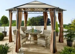 Pavillon Salmon Mit Seitenteilen