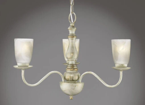 Pendelleuchte Mit Satiniertem Glas-Lampenschirm