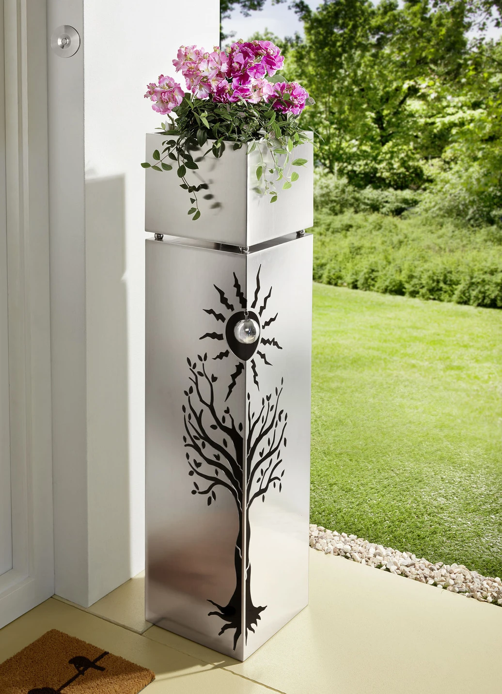 Pflanzsäule Aus Edelstahl 3 Pflanzsäule Aus Edelstahl